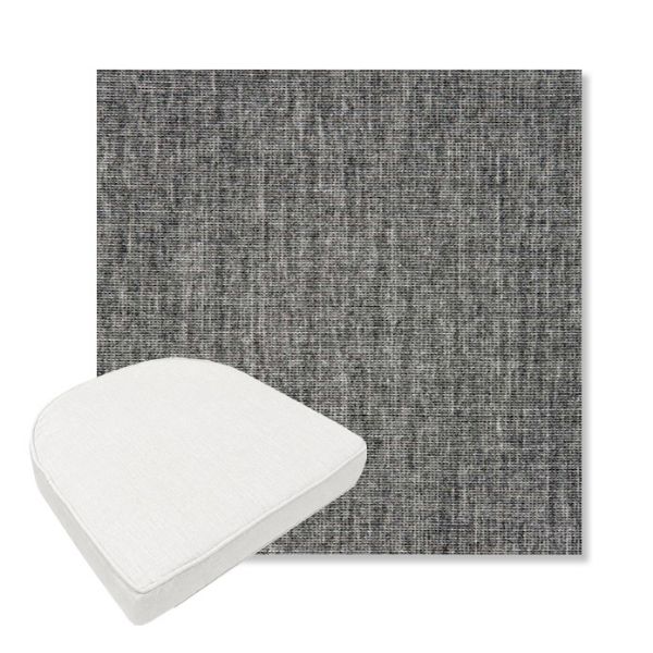 Picture of Crush Pewter | Boxed Contoured Outdoor Dining Chair Seat Cushions - Sunbrella© Fabric