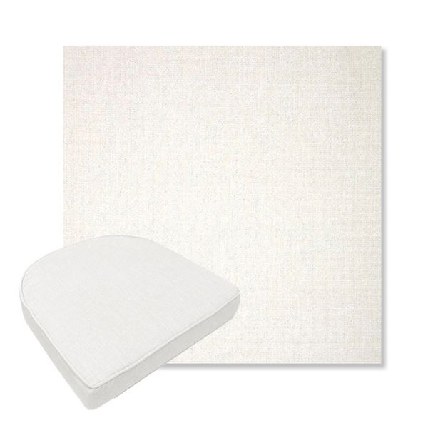 Picture of Crush Snow | Boxed Contoured Outdoor Dining Chair Seat Cushions - Sunbrella© Fabric