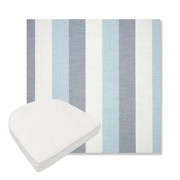 Picture of Direction Dew | Boxed Contoured Outdoor Dining Chair Seat Cushions - Sunbrella© Fabric