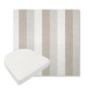 Picture of Direction Linen | Boxed Contoured Outdoor Dining Chair Seat Cushions - Sunbrella© Fabric