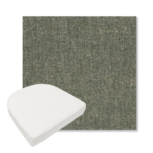 Picture of Dither Fern | Boxed Contoured Outdoor Dining Chair Seat Cushions - Sunbrella© Fabric