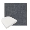 Picture of Dither Slate | Boxed Contoured Outdoor Dining Chair Seat Cushions - Sunbrella© Fabric