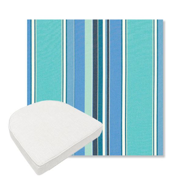 Picture of Dolce Oasis | Boxed Contoured Outdoor Dining Chair Seat Cushions - Sunbrella© Fabric
