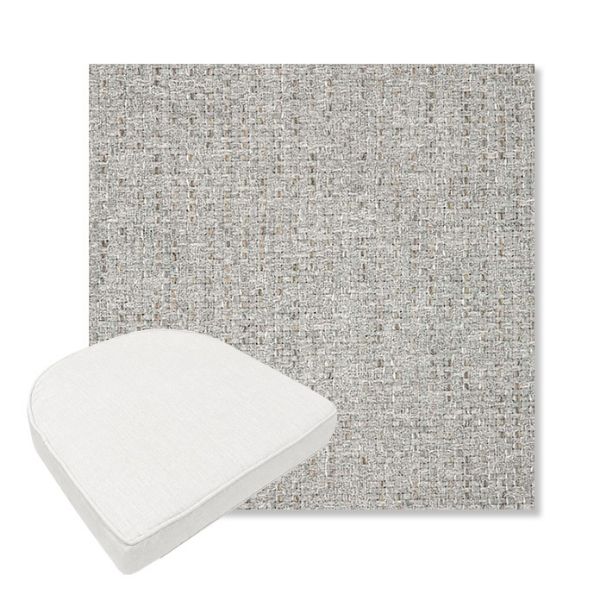 Picture of Dumont Dove | Boxed Contoured Outdoor Dining Chair Seat Cushions - Sunbrella© Fabric