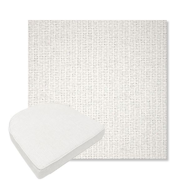 Picture of Dumont Snow | Boxed Contoured Outdoor Dining Chair Seat Cushions - Sunbrella© Fabric