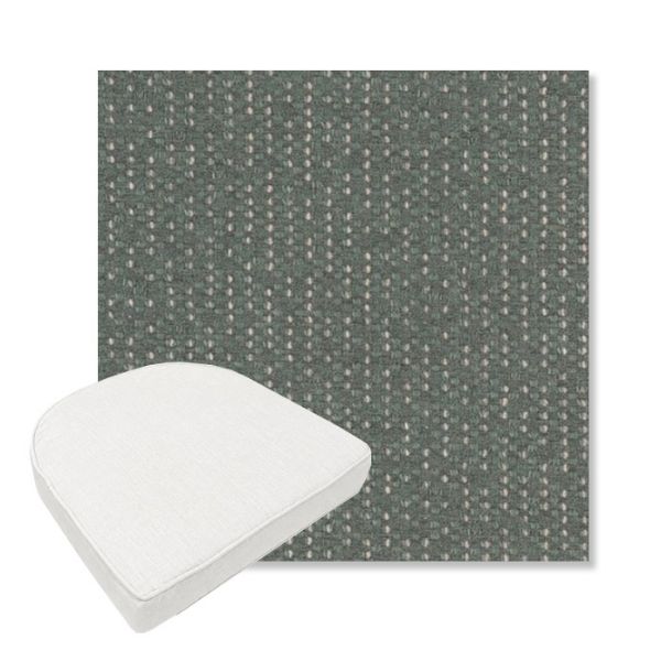 Picture of Dumont Spa | Boxed Contoured Outdoor Dining Chair Seat Cushions - Sunbrella© Fabric
