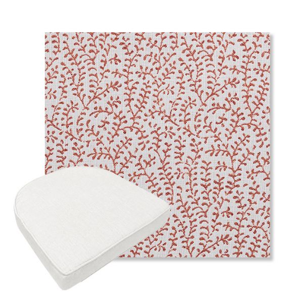 Picture of Eberly Clay | Boxed Contoured Outdoor Dining Chair Seat Cushions - Sunbrella© Fabric
