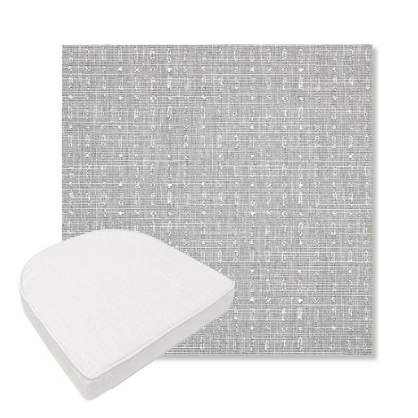 Picture of Embrace Pewter | Boxed Contoured Outdoor Dining Chair Seat Cushions - Sunbrella© Fabric