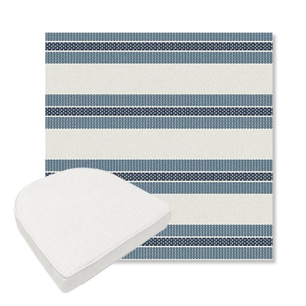 Picture of Excel Denim | Boxed Contoured Outdoor Dining Chair Seat Cushions - Sunbrella© Fabric
