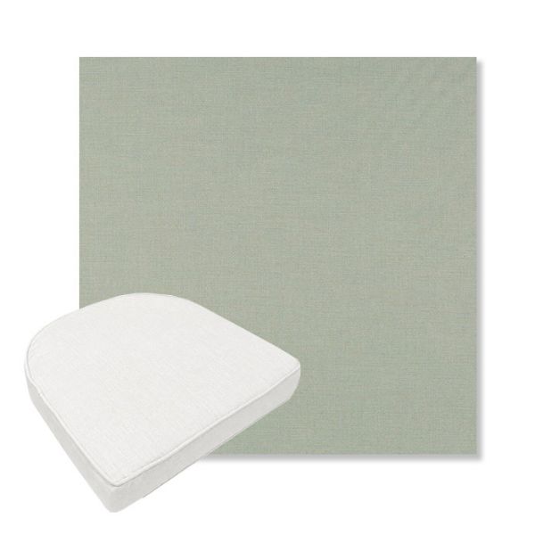 Picture of Exhale Rainwashed | Boxed Contoured Outdoor Dining Chair Seat Cushions - Sunbrella© Fabric