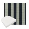 Picture of Expressive Mist | Boxed Contoured Outdoor Dining Chair Seat Cushions - Sunbrella© Fabric