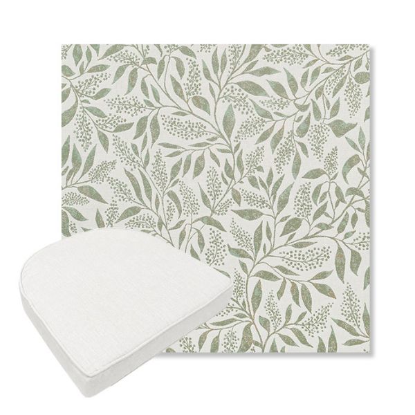 Picture of Exquisite Aloe | Boxed Contoured Outdoor Dining Chair Seat Cushions - Sunbrella© Fabric