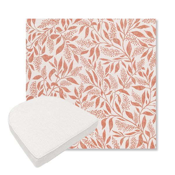 Picture of Exquisite Guava | Boxed Contoured Outdoor Dining Chair Seat Cushions - Sunbrella© Fabric