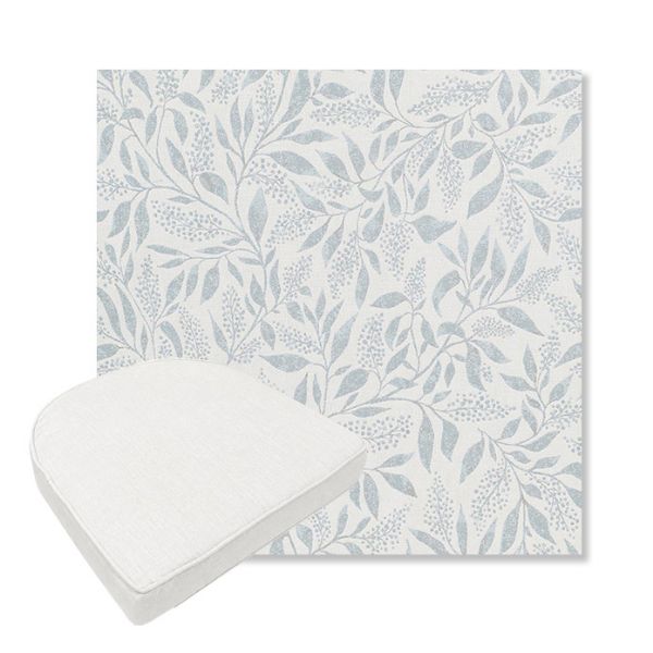 Picture of Exquisite Mist | Boxed Contoured Outdoor Dining Chair Seat Cushions - Sunbrella© Fabric