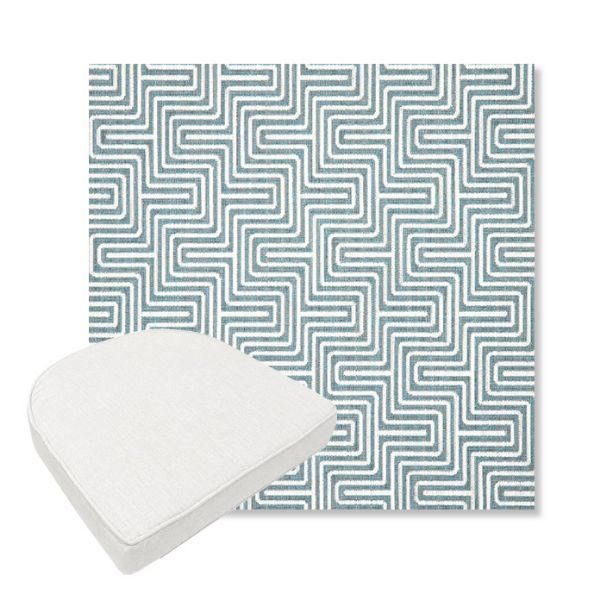 Picture of Figure Twilight | Boxed Contoured Outdoor Dining Chair Seat Cushions - Sunbrella© Fabric