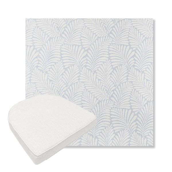 Picture of Frond Sky | Boxed Contoured Outdoor Dining Chair Seat Cushions - Sunbrella© Fabric