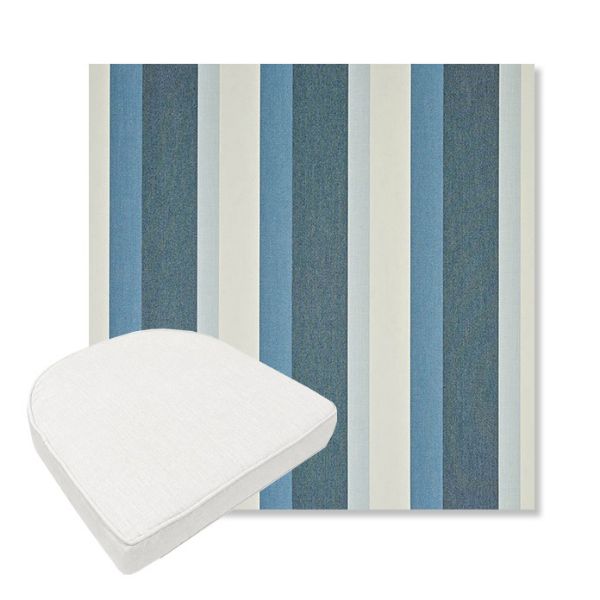 Picture of Gateway Coast | Boxed Contoured Outdoor Dining Chair Seat Cushions - Sunbrella© Fabric