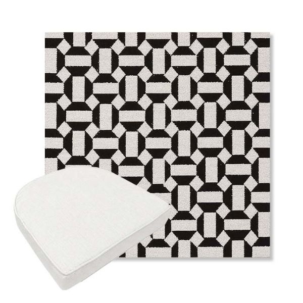 Picture of Hoopla Panda | Boxed Contoured Outdoor Dining Chair Seat Cushions - Sunbrella© Fabric