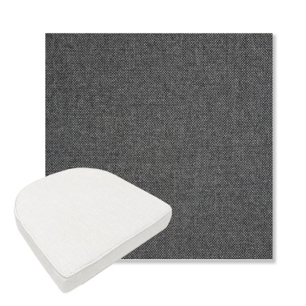 Picture of Idol Slate | Boxed Contoured Outdoor Dining Chair Seat Cushions - Sunbrella© Fabric