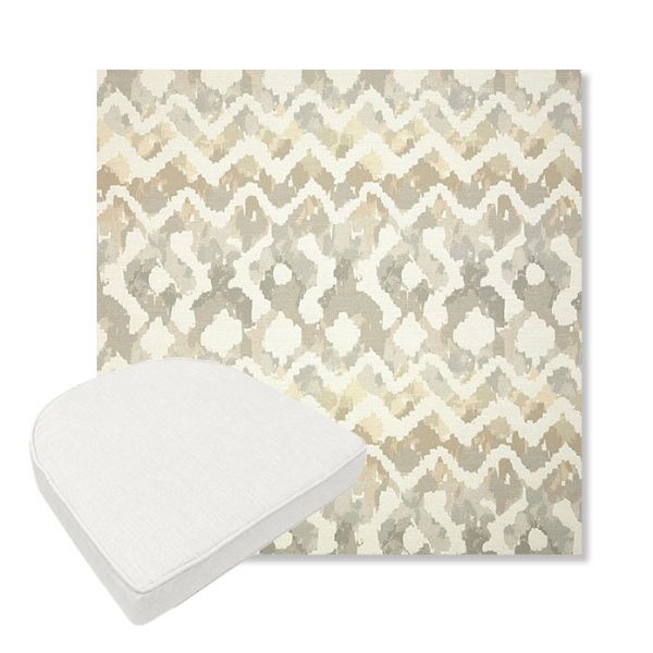 Picture of Inga Marble | Boxed Contoured Outdoor Dining Chair Seat Cushions - Sunbrella© Fabric