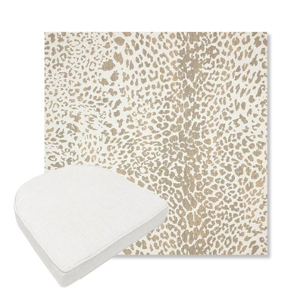 Picture of Instinct Dune | Boxed Contoured Outdoor Dining Chair Seat Cushions - Sunbrella© Fabric