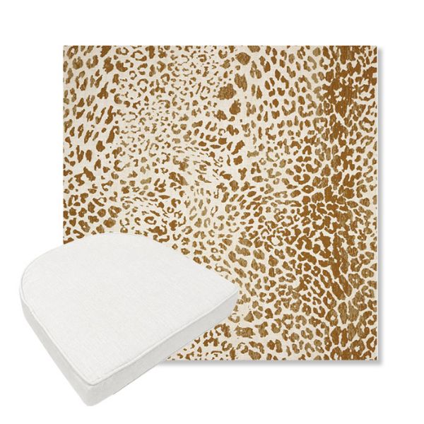 Picture of Instinct Toffee | Boxed Contoured Outdoor Dining Chair Seat Cushions - Sunbrella© Fabric