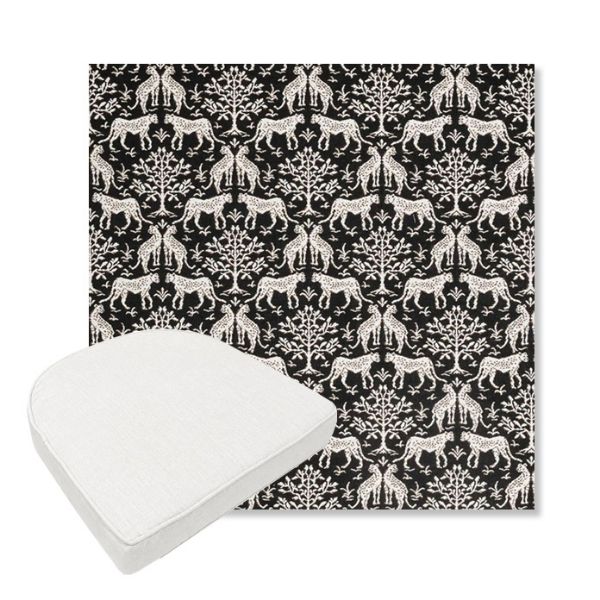 Picture of Jaipur Frame Onyx | Boxed Contoured Outdoor Dining Chair Seat Cushions - Sunbrella© Fabric