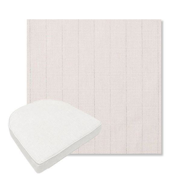 Picture of Kaia Linen | Boxed Contoured Outdoor Dining Chair Seat Cushions - Sunbrella© Fabric