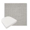 Picture of Kudos Ash | Boxed Contoured Outdoor Dining Chair Seat Cushions - Sunbrella© Fabric