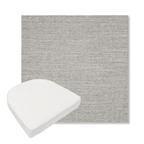 Picture of Kudos Ash | Boxed Contoured Outdoor Dining Chair Seat Cushions - Sunbrella© Fabric