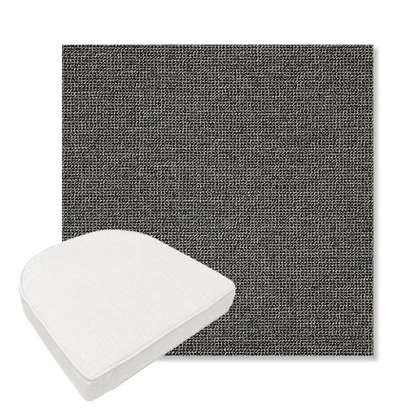 Picture of Kudos Carbon | Boxed Contoured Outdoor Dining Chair Seat Cushions - Sunbrella© Fabric