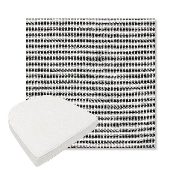 Picture of Kudos Newsprint | Boxed Contoured Outdoor Dining Chair Seat Cushions - Sunbrella© Fabric