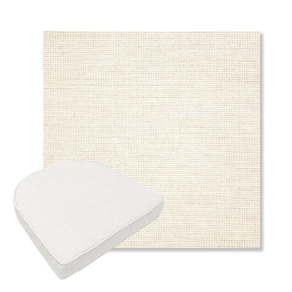 Picture of Kudos Vellum | Boxed Contoured Outdoor Dining Chair Seat Cushions - Sunbrella© Fabric