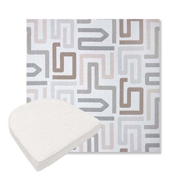 Picture of Labyrinth Cloud | Boxed Contoured Outdoor Dining Chair Seat Cushions - Sunbrella© Fabric