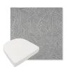 Picture of Leaf Structure Slate | Boxed Contoured Outdoor Dining Chair Seat Cushions - Sunbrella© Fabric