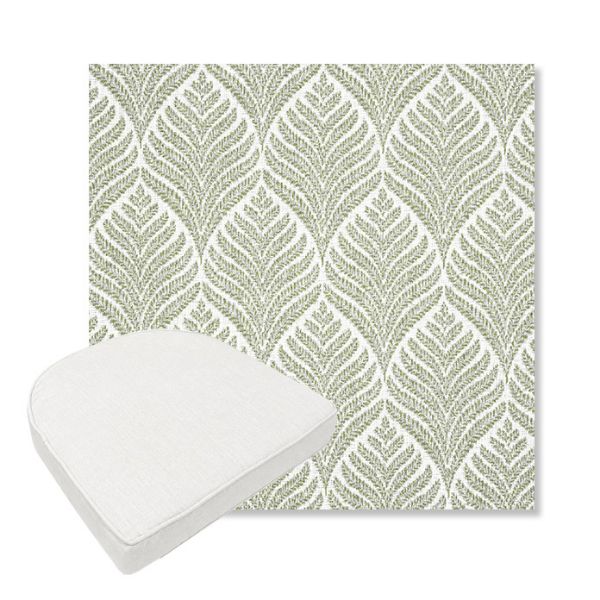 Picture of Linnaeus Spring | Boxed Contoured Outdoor Dining Chair Seat Cushions - Sunbrella© Fabric