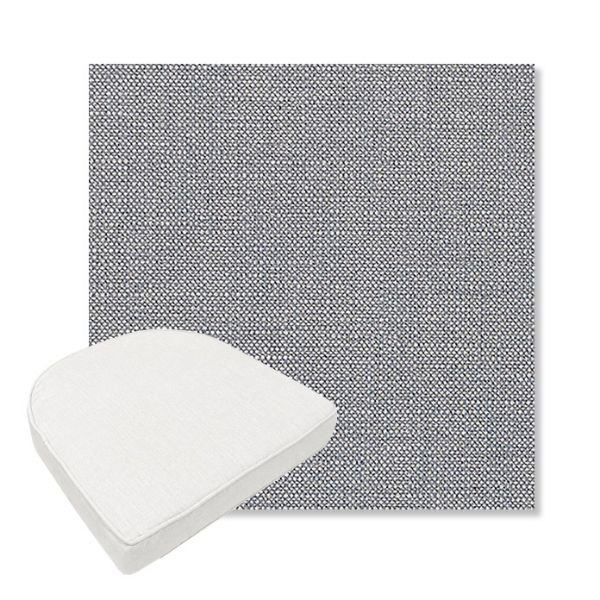 Picture of Linville Denim | Boxed Contoured Outdoor Dining Chair Seat Cushions - Sunbrella© Fabric