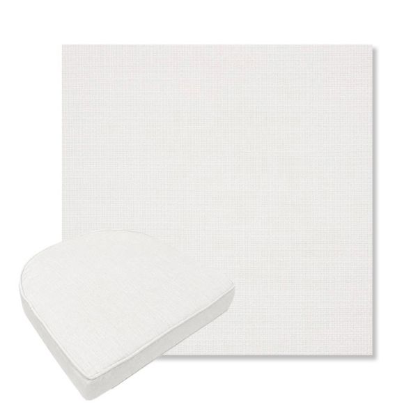 Picture of Linville Snow | Boxed Contoured Outdoor Dining Chair Seat Cushions - Sunbrella© Fabric