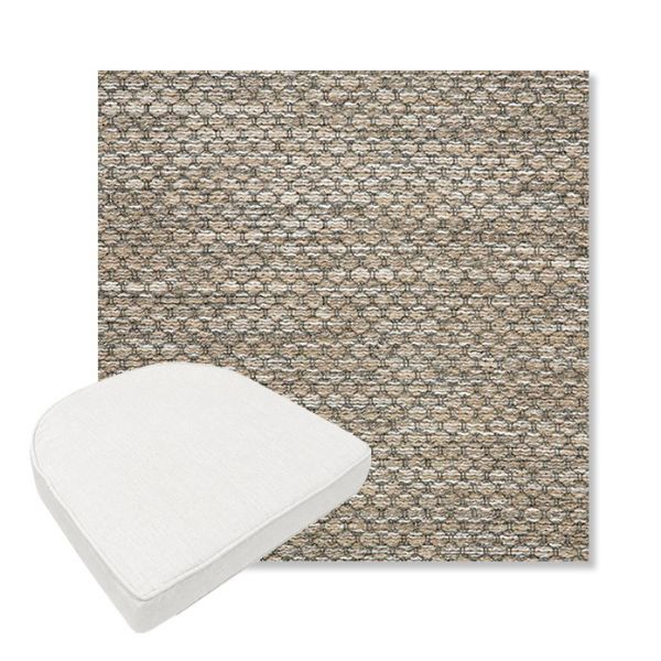 Picture of Litchfield Pebble | Boxed Contoured Outdoor Dining Chair Seat Cushions - Sunbrella© Fabric