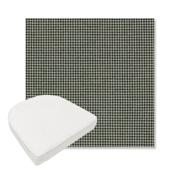 Picture of Lore Moss | Boxed Contoured Outdoor Dining Chair Seat Cushions - Sunbrella© Fabric