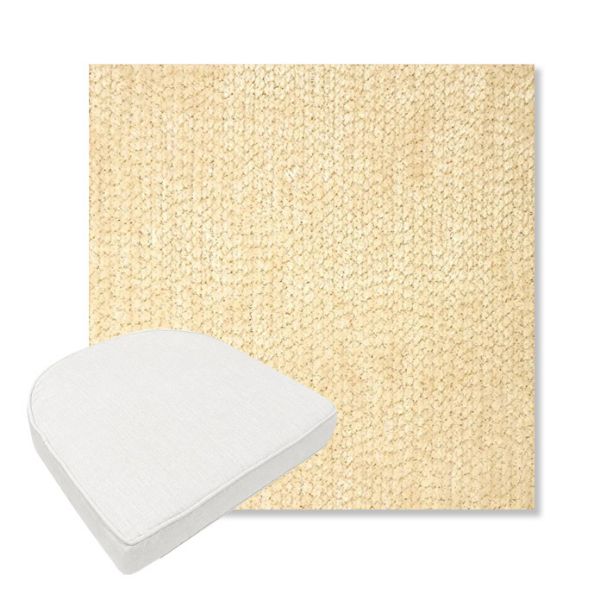 Picture of Margo Parchment | Boxed Contoured Outdoor Dining Chair Seat Cushions - Sunbrella© Fabric
