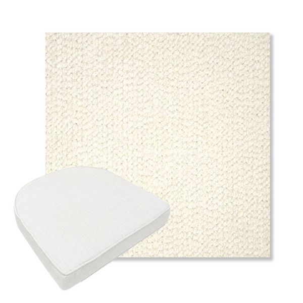 Picture of Margo Snow | Boxed Contoured Outdoor Dining Chair Seat Cushions - Sunbrella© Fabric