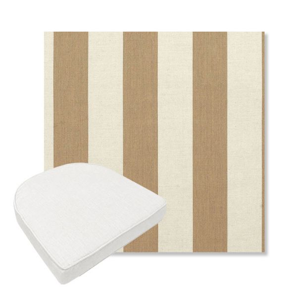 Picture of Maxim Heather Beige | Boxed Contoured Outdoor Dining Chair Seat Cushions - Sunbrella© Fabric