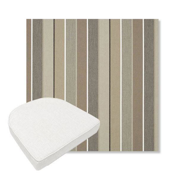 Picture of Milano Char | Boxed Contoured Outdoor Dining Chair Seat Cushions - Sunbrella© Fabric
