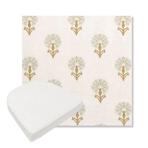 Picture of Mira Seasalt | Boxed Contoured Outdoor Dining Chair Seat Cushions - Sunbrella© Fabric