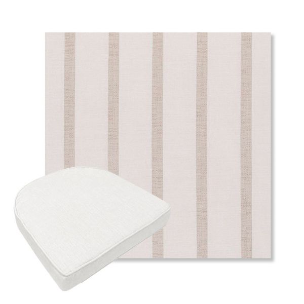 Picture of Mixi Linen | Boxed Contoured Outdoor Dining Chair Seat Cushions - Sunbrella© Fabric