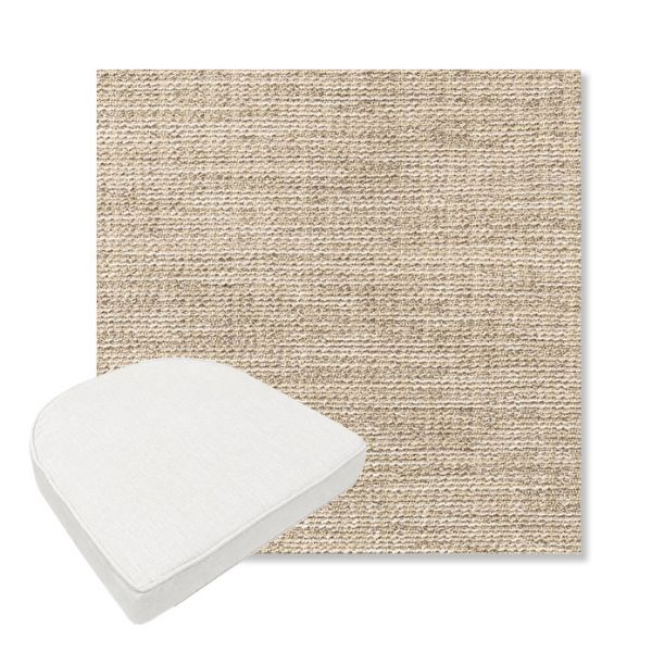 Picture of Momento Parchment | Boxed Contoured Outdoor Dining Chair Seat Cushions - Sunbrella© Fabric