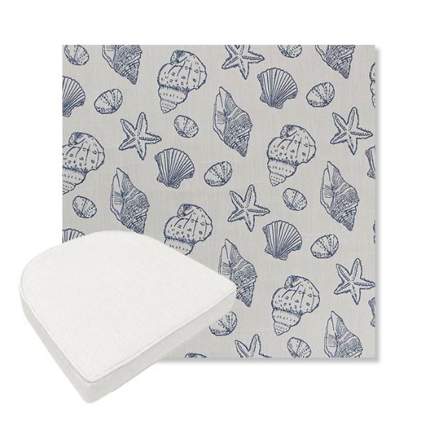 Picture of Nantucket Atlantis | Boxed Contoured Outdoor Dining Chair Seat Cushions - Sunbrella© Fabric