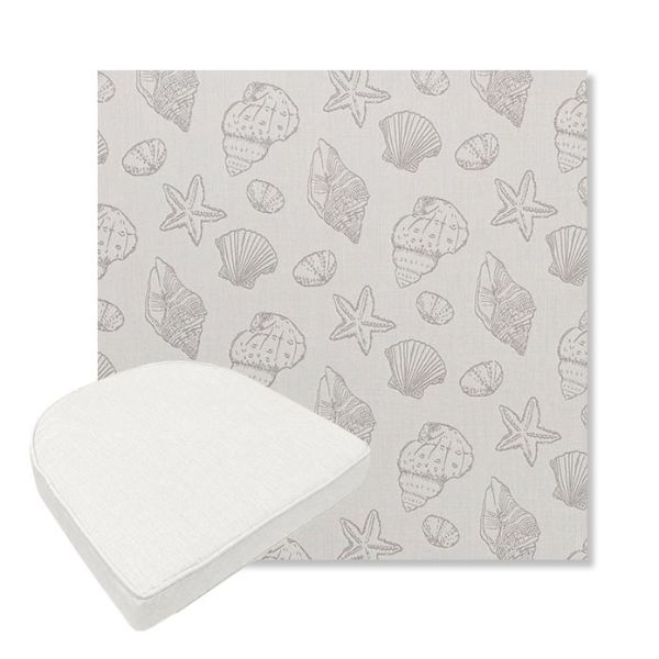 Picture of Nantucket Fossil | Boxed Contoured Outdoor Dining Chair Seat Cushions - Sunbrella© Fabric