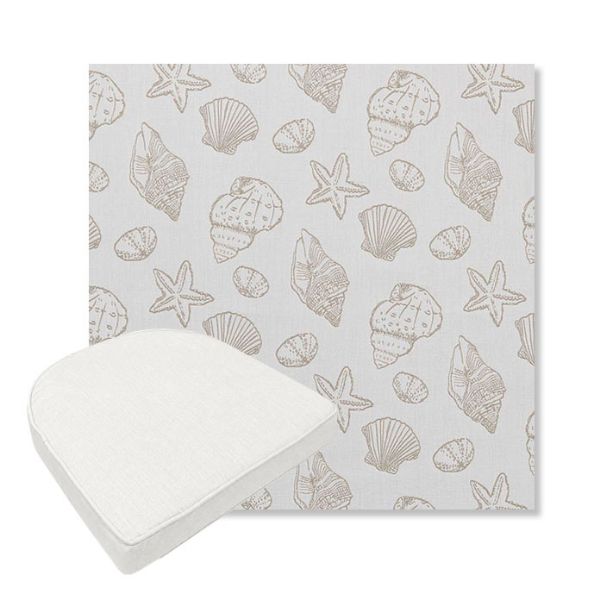 Picture of Nantucket Suntan | Boxed Contoured Outdoor Dining Chair Seat Cushions - Sunbrella© Fabric